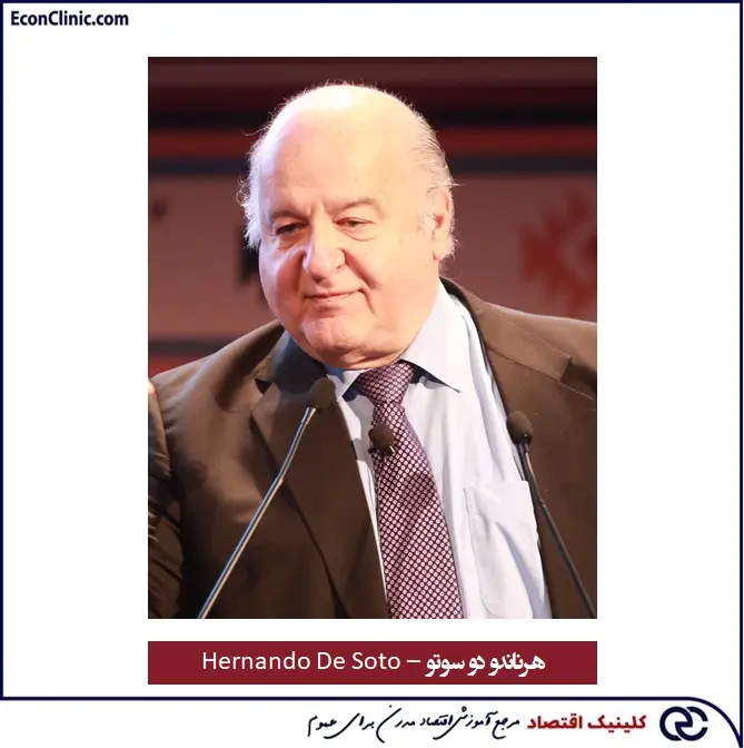 نگاره هرناندو دو سوتو پولار اقتصاددان توسعه، بخشی از مقاله جامع اقتصاد توسعه صفر تا صد کلینیک اقتصاد دکتر سعدوندی