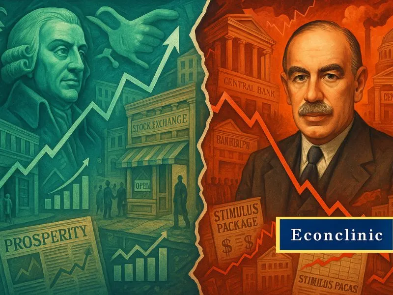 جان مینارد کینز کیست؟ 2 اقتصاد کینزی در برابر اقتصاد آزاد